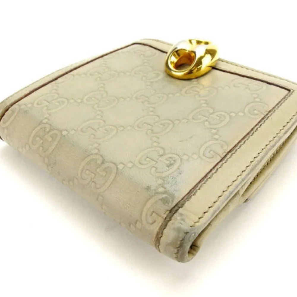 Gucci Wallet Purse Folding wallet Guccissima Grey Woman Authentic Used - Picture 4 of 6